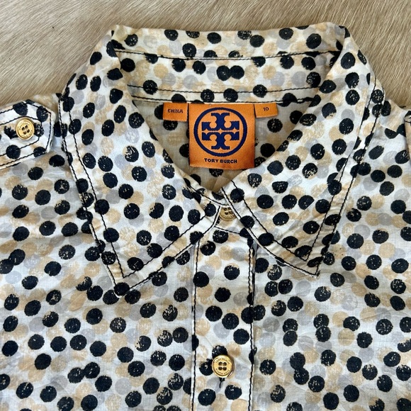 Tory Burch button up crop top - Picture 2 of 3